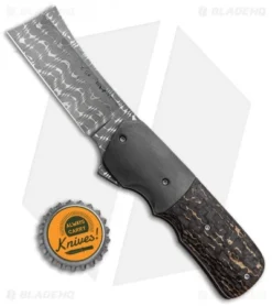 Jason Clark Mini Spanish Tip Flipper Knife Fat Carbon (3.5" Razorwire Damascus) -Benchmade Shop Jason Clark Mini Spanish Tip Fat Carbon Razorwire Damascus BHQ 99267 jr bottlecap