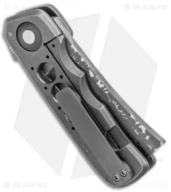 Jason Clark Mini Spanish Tip Flipper Knife Fat Carbon (3.5" Razorwire Damascus) -Benchmade Shop Jason Clark Mini Spanish Tip Fat Carbon Razorwire Damascus BHQ 99267 jr side