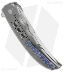 Jason Clark Persian Flipper Knife White G-10/Zirconium (3.75" Hand Rubbed Satin) -Benchmade Shop Jason Clark Persian white G10 zirconium hand rubbed satin BHQ 71800 er side