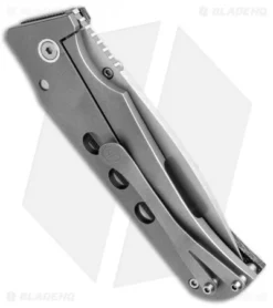 Jason Guthrie Custom Knives Scout Knife Black Micarta (3.125" Satin) #222 -Benchmade Shop Jason Guthrie Scout Black Micarta 222 BHQ 50571 jr side