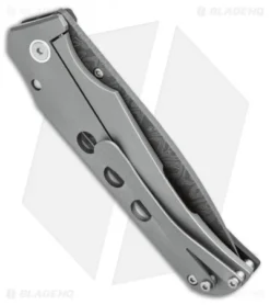 Jason Guthrie Custom Knives Scout Marbled Carbon Fiber (Chad Nichols Blackout) -Benchmade Shop Jason Guthrie Scout Marbled CF LL Knife Damascus BHQ 96383 ns side