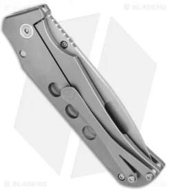 Jason Guthrie Custom Scout Skeletonized Frame Lock Knife Full Ti (3.1" Satin) -Benchmade Shop Jason Guthrie Scout Skeletonized Classic FL Full Ti Satin BHQ 80704 jr side
