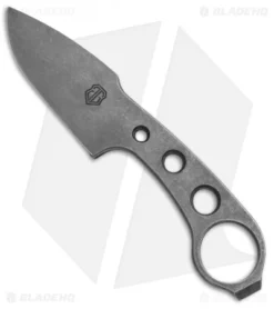 John Gray Custom Accomplice Drop Point Fixed Blade Knife Brown Cord (3" Acid SW)