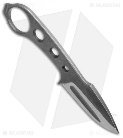 John Gray Custom Accomplice Drop Point Fixed Blade Knife Brown Cord (3" Acid SW) 2 John Gray Custom Accomplice Drop Point Fixed Blade Knife Brown Cord (3" Acid SW) - Image 2