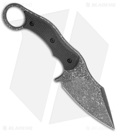 John Gray + Borka Blades SRambit Fixed Blade Knife Carbon Fiber (3.6" Acid Wash) 2 John Gray + Borka Blades SRambit Fixed Blade Knife Carbon Fiber (3.6" Acid Wash) - Image 2