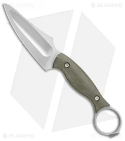 John Gray Custom Accomplice Bowie Knife Green Micarta (3.625" Satin)