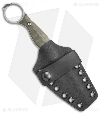 John Gray Custom Accomplice Bowie Knife Green Micarta (3.625" Satin) 3 John Gray Custom Accomplice Bowie Knife Green Micarta (3.625" Satin) - Image 3