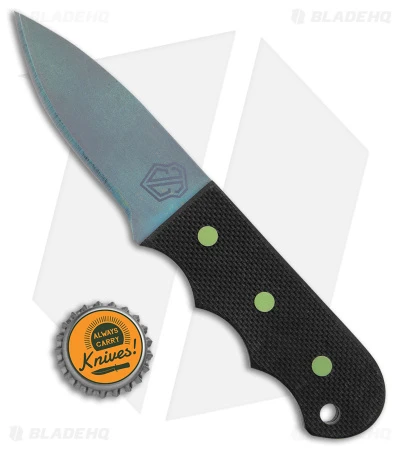 John Gray Custom Three Finger Fixed Blade Knife Black G-10 (3.1" Blutanium) 4 John Gray Custom Three Finger Fixed Blade Knife Black G-10 (3.1" Blutanium) - Image 4