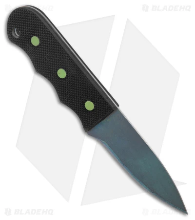 John Gray Custom Three Finger Fixed Blade Knife Black G-10 (3.1" Blutanium) 2 John Gray Custom Three Finger Fixed Blade Knife Black G-10 (3.1" Blutanium) - Image 2