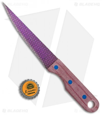 John Gray Knives Custom Fixed Blade Fillet Knife Red Terotuf (5" Graytanium) 4 John Gray Knives Custom Fixed Blade Fillet Knife Red Terotuf (5" Graytanium) - Image 4