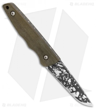 John Gray Tanto Proto Fixed Blade Knife OD Green Micarta (3.1" Mirror Camo) 2 John Gray Tanto Proto Fixed Blade Knife OD Green Micarta (3.1" Mirror Camo) - Image 2
