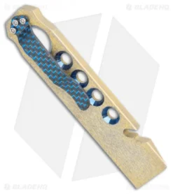 John Gray Titanium Bottle Opener Pry Bar Bronze/Blue (4.5") -Benchmade Shop John Gray Ti Bottle Opener Pry Bar Bronze Blue BHQ 108733 jr side