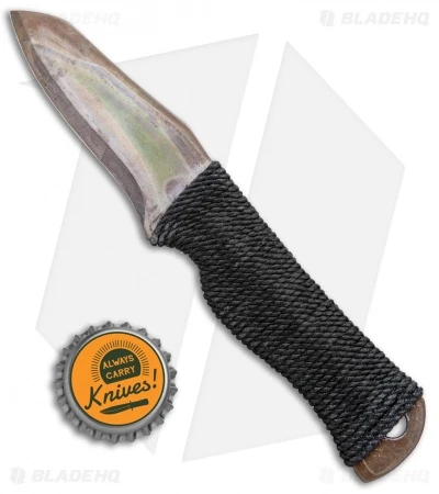John Gray Custom Wharncliffe Fixed Blade Knife Heat Treated Ti (3" Flamed) 4 John Gray Custom Wharncliffe Fixed Blade Knife Heat Treated Ti (3" Flamed) - Image 4