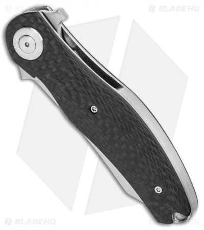 Kansei Matsuno Custom TC08S Flipper Knife Carbon Fiber (2.75" Satin) 2 Kansei Matsuno Custom TC08S Flipper Knife Carbon Fiber (2.75" Satin) - Image 2