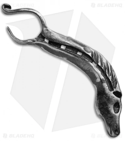 Keith Bagley Custom Damascus Hunter Fixed Blade Stag (4.6" Damascus) 4 Keith Bagley Custom Damascus Hunter Fixed Blade Stag (4.6" Damascus) - Image 4