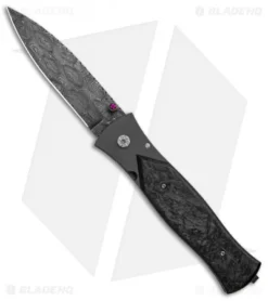 Kubasek Gaston Liner Lock Knife Marble Carbon Fiber/Ti (4" Damascus)