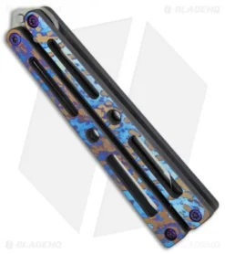 VMX Vallotton/Maverick Balisong Butterfly Knife "Nebula Tuxedo" (4.25" Satin) 6 VMX Vallotton/Maverick Balisong Butterfly Knife "Nebula Tuxedo" (4.25" Satin) -Benchmade Shop Kyle Vallotton Maverick Customs 2 BHQ 79802 er spine