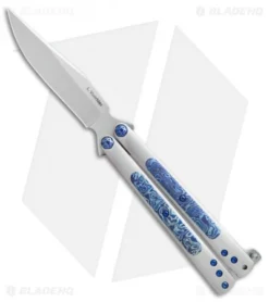 Les Voorhies Custom Knives Balisong Butterfly Knife Timascus (4.1" Satin)