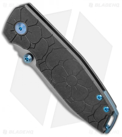 BRNLY SQD-2 Frame Lock Knife Rose Milled Titanium (3" Stonewash) 2 BRNLY SQD-2 Frame Lock Knife Rose Milled Titanium (3" Stonewash) - Image 2