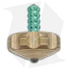 Marfione Custom Knives Mini Spin Top - Brass W/ Green Ti Stem