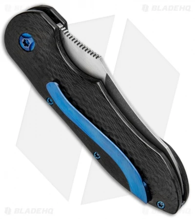 Jerry Moen Blue Max 2 Automatic Knife Carbon Fiber (3.1" Two-Tone) 3 Jerry Moen Blue Max 2 Automatic Knife Carbon Fiber (3.1" Two-Tone) - Image 3