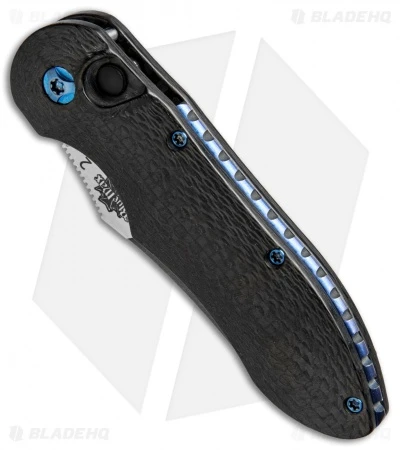 Jerry Moen Blue Max 2 Automatic Knife Carbon Fiber (3.1" Two-Tone) 2 Jerry Moen Blue Max 2 Automatic Knife Carbon Fiber (3.1" Two-Tone) - Image 2