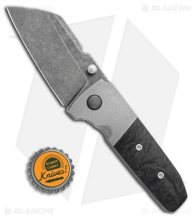 Morrish Made Knives Sputnik #7 Custom Frame Lock Knife Ti/CF (3" Acid SW) 4 Morrish Made Knives Sputnik #7 Custom Frame Lock Knife Ti/CF (3" Acid SW) - Image 4