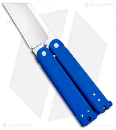 Nathan Dewey Custom Gremlin Mini Balisong Knife Blue G-10 (2" Satin) 1 Nathan Dewey Custom Gremlin Mini Balisong Knife Blue G-10 (2" Satin)