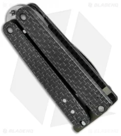 Nathan Dewey Custom Gremlin Mini Balisong Knife Silver LSCF (2" 440C Satin) 8 Nathan Dewey Custom Gremlin Mini Balisong Knife Silver LSCF (2" 440C Satin) -Benchmade Shop Nathan Dewey Custom Gremlin Mini Balisong Silver LSCF Satin BHQ 68013 jr side