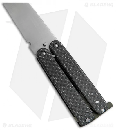 Nathan Dewey Custom Gremlin Mini Balisong Knife Silver LSCF (2" 440C Satin) 1 Nathan Dewey Custom Gremlin Mini Balisong Knife Silver LSCF (2" 440C Satin)