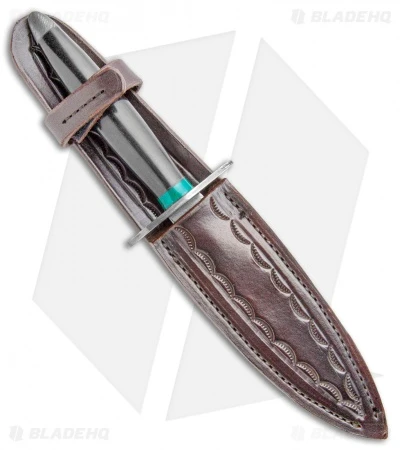 Old Pine Forge Keith Bagley Custom Damascus Dagger Fixed Blade Blackwood 3 Old Pine Forge Keith Bagley Custom Damascus Dagger Fixed Blade Blackwood - Image 3