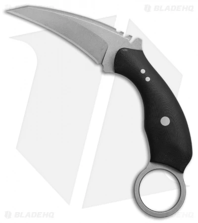 Ryan W Knives UTrap Karambit Fixed Blade Knife Black G-10 (3.2" Acid Wash) 1 Ryan W Knives UTrap Karambit Fixed Blade Knife Black G-10 (3.2" Acid Wash)