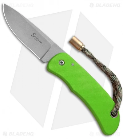 Sakman Pointer Friction Lock Knife Neon Green G-10 (3" Stonewash) 1 Sakman Pointer Friction Lock Knife Neon Green G-10 (3" Stonewash)