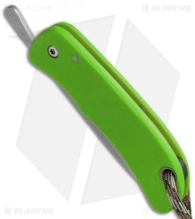 Sakman Pointer Friction Lock Knife Neon Green G-10 (3" Stonewash) 2 Sakman Pointer Friction Lock Knife Neon Green G-10 (3" Stonewash) - Image 2