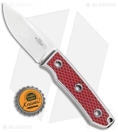 Schanz Custom Integral Fixed Blade Knife Red C-Tek (3.13" Satin) 4 Schanz Custom Integral Fixed Blade Knife Red C-Tek (3.13" Satin) - Image 4