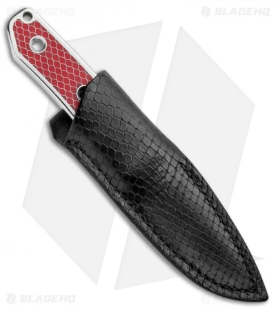 Schanz Custom Integral Fixed Blade Knife Red C-Tek (3.13" Satin) 3 Schanz Custom Integral Fixed Blade Knife Red C-Tek (3.13" Satin) - Image 3