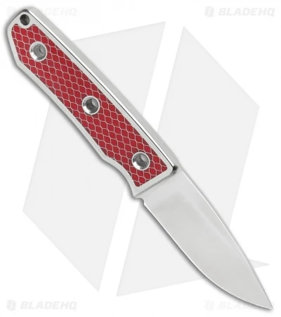 Schanz Custom Integral Fixed Blade Knife Red C-Tek (3.13" Satin) 2 Schanz Custom Integral Fixed Blade Knife Red C-Tek (3.13" Satin) - Image 2