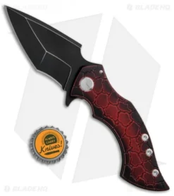 Sergey Rogovets Knives Venom Frame Lock Knife Black/Red Ti (3.6" Black) -Benchmade Shop Sergey Rogovets Knives Venom 1838 BHQ 86376 jr bottlecap