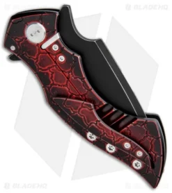 Sergey Rogovets Knives Venom Frame Lock Knife Black/Red Ti (3.6" Black) -Benchmade Shop Sergey Rogovets Knives Venom 1838 BHQ 86376 jr side