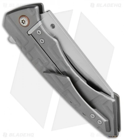 Sergey Rogovets Knives Model 15 Flipper Titanium Knife (3.875" Satin) 3 Sergey Rogovets Knives Model 15 Flipper Titanium Knife (3.875" Satin) - Image 3