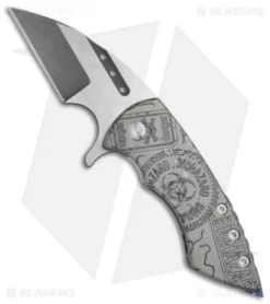 Sergey Rogovets Knives Model XR-4 Flipper Titanium Knife (3.25" Two-Tone)