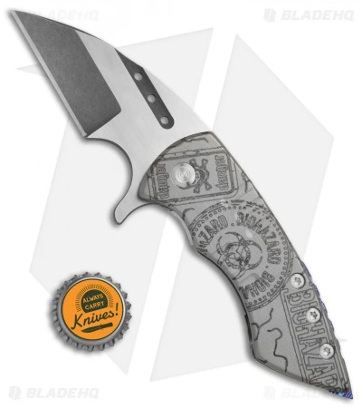 Sergey Rogovets Knives Model XR-4 Flipper Titanium Knife (3.25" Two-Tone) 5 Sergey Rogovets Knives Model XR-4 Flipper Titanium Knife (3.25" Two-Tone) - Image 5