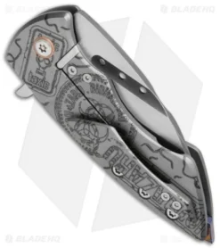 Sergey Rogovets Knives Model XR-4 Flipper Titanium Knife (3.25" Two-Tone) 7 Sergey Rogovets Knives Model XR-4 Flipper Titanium Knife (3.25" Two-Tone) -Benchmade Shop Sergey Rogovets Model XR 4 Ti TT BHQ 33776 jr side