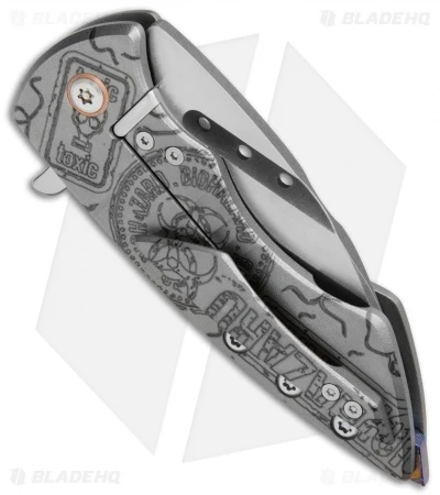 Sergey Rogovets Knives Model XR-4 Flipper Titanium Knife (3.25" Two-Tone) 3 Sergey Rogovets Knives Model XR-4 Flipper Titanium Knife (3.25" Two-Tone) - Image 3