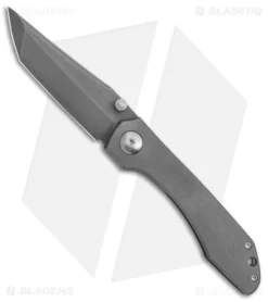 Simeon Custom Knives ThumbTo Frame Lock Knife Titanium (3.4" Smoke)