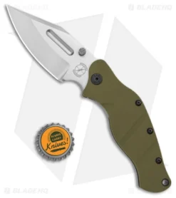Sniper Bladeworks LPC Frame Lock Knife OD Green G-10/SW Ti (3.5" Satin) -Benchmade Shop Sniper Bladeworks LPC FL OD Green G 10 Satin BHQ 143896 jr bottlecap