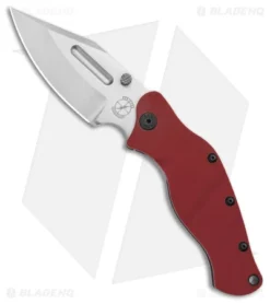 Sniper Bladeworks LPC Frame Lock Knife Red G-10/SW Ti (3.5" Satin)