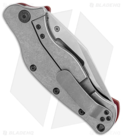 Sniper Bladeworks LPC Frame Lock Knife Red G-10/SW Ti (3.5" Satin) 3 Sniper Bladeworks LPC Frame Lock Knife Red G-10/SW Ti (3.5" Satin) - Image 3