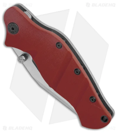 Sniper Bladeworks LPC Frame Lock Knife Red G-10/SW Ti (3.5" Satin) 2 Sniper Bladeworks LPC Frame Lock Knife Red G-10/SW Ti (3.5" Satin) - Image 2