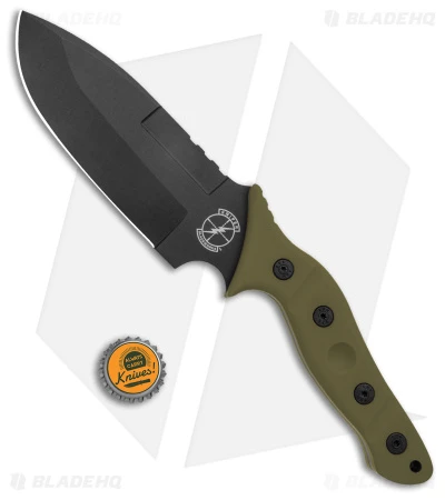 Sniper Bladeworks MAMU Fixed Blade Knife OD Green G-10 (5.5" Black) 4 Sniper Bladeworks MAMU Fixed Blade Knife OD Green G-10 (5.5" Black) - Image 4